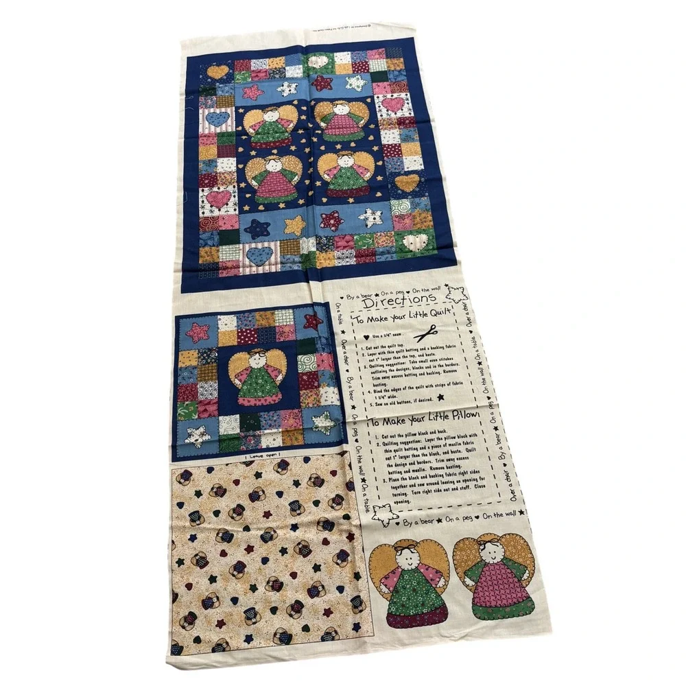 Vintage Little Quilts Fabric Angel‎ Heart Star Patchwork Sewing Craft
